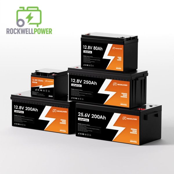 Rockwell Power Energy 12.8V 100Ah 200Ah 400Ah RV Solar Kit Lithium Ion Batteries for Outdoor Camping RV Trip
