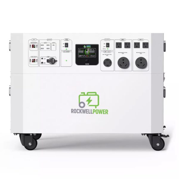 Rockwell Power 7,200-Watt Solar Powered Powerhouse Generator with Electric Switch and Wheels