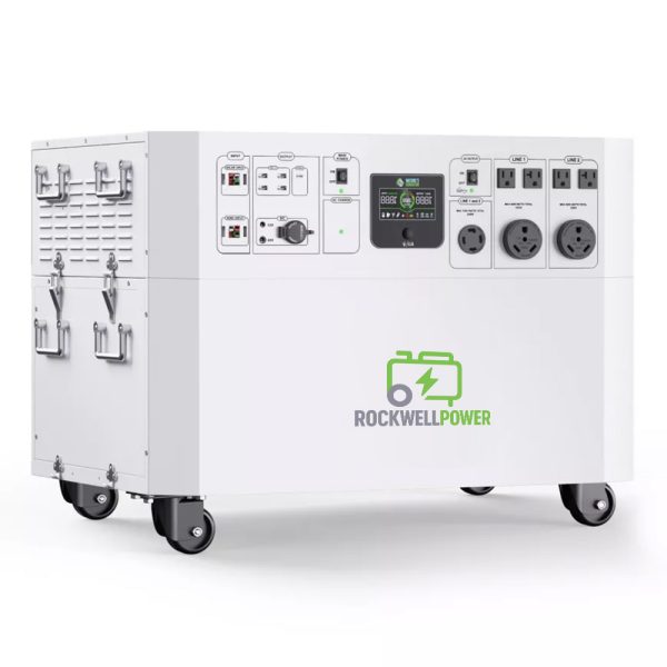 Rockwell Power 14,400/7,200-Watt Solar Powered Powerhouse Gold PE Generator with Electric Switch, (2) 410W Panels & Power Transfer Kit