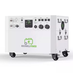 Rockwell Power 14,400/7,200-Watt Solar Powered Powerhouse Gold Generator, Electric Switch, (2) 410W Panels & Wheels Included