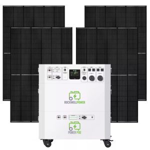 Rockwell Power 14,400/7,200-Watt Solar Powered Powerhouse Platinum Generator with Electric Switch, (4) 410W Panels & 100Ah Battery Expansion Pod